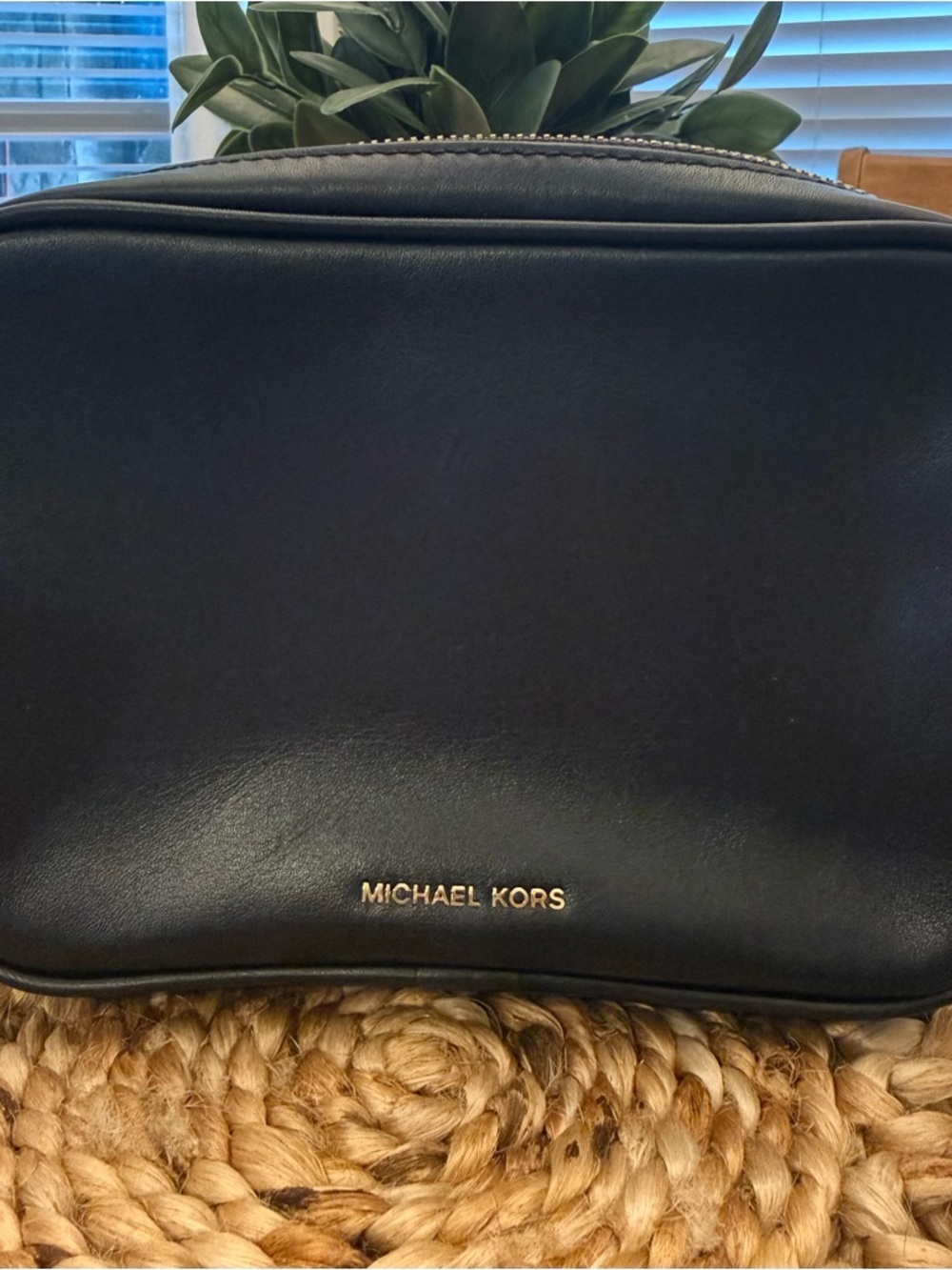 Michael Kors Black Crossbody Bag with Gold Stud Discs - Picture 2 of 5